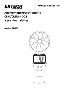 Extech Instruments AN320 Large Vane CFM/CMM Anemometer/Psychrometer plus CO Manuel utilisateur