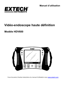 Extech Instruments HDV600 High Definition Videoscope Manuel utilisateur