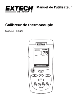 Extech Instruments PRC20 Thermocouple Calibrator Manuel utilisateur