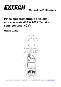Extech Instruments MA430T 400A True RMS AC Clamp Meter   NCV Manuel utilisateur