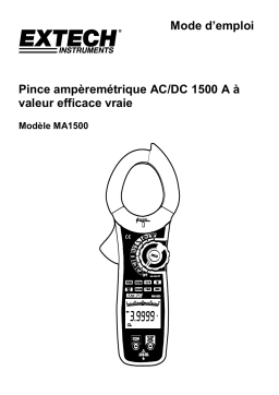 Extech Instruments MA1500 1500A True RMS AC/DC Clamp Meter   NCV Manuel utilisateur