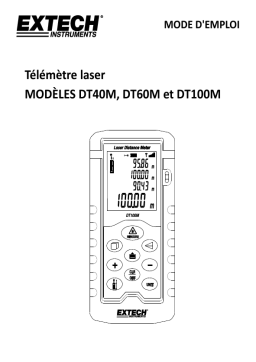 Extech Instruments DT100M Laser Distance Meter Manuel utilisateur