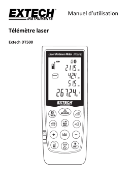 Extech Instruments DT500 Laser Distance Meter Manuel utilisateur