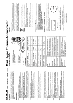 Extech Instruments 45158 Mini Thermo-Anemometer Manuel utilisateur