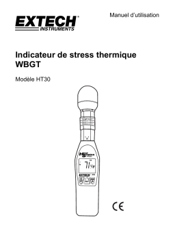 Extech Instruments HT30 Heat Stress WBGT (Wet Bulb Globe Temperature) Meter Manuel utilisateur
