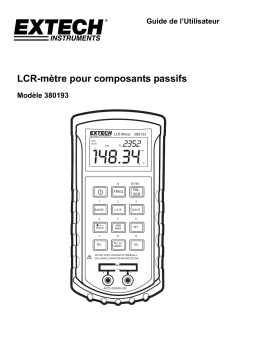 Extech Instruments 380193 Passive Component LCR Meter Manuel utilisateur