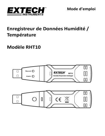 Extech Instruments RHT10 Humidity and Temperature USB Datalogger Manuel utilisateur | Fixfr