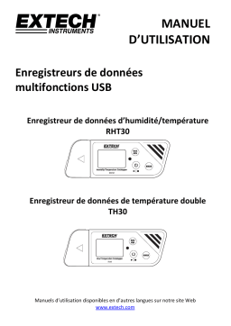 Extech Instruments TH30 USB Dual Temperature Datalogger Manuel utilisateur