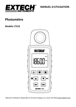 Extech Instruments LT510 Light Meter Manuel utilisateur