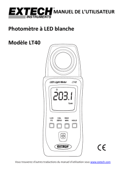 Extech Instruments LT40 LED Light Meter Manuel utilisateur