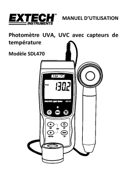 Extech Instruments SDL470 UVA/UVC Light Meter/Datalogger Manuel utilisateur