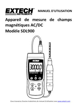 Extech Instruments SDL900 AC/DC Magnetic Meter/Datalogger Manuel utilisateur
