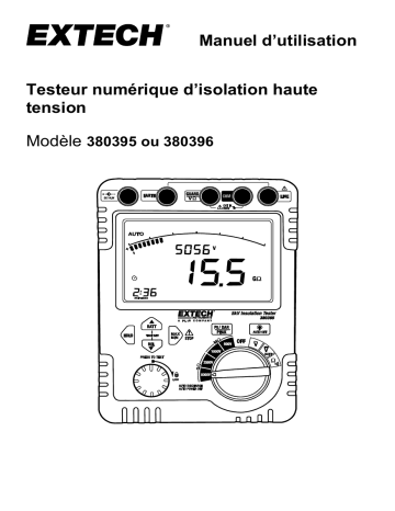 Extech Instruments 380395 High Voltage Digital Insulation Tester (110V) Manuel utilisateur | Fixfr