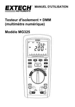 Extech Instruments MG325 CAT IV Insulation Tester/True RMS MultiMeter Manuel utilisateur