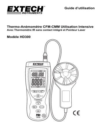 Extech Instruments HD300 CFM/CMM Thermo-Anemometer Manuel utilisateur | Fixfr