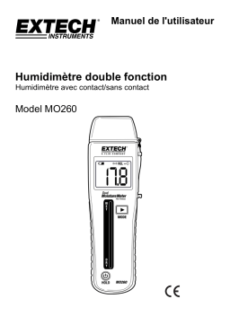 Extech Instruments MO260 Combination Pin/Pinless Moisture Meter Manuel utilisateur