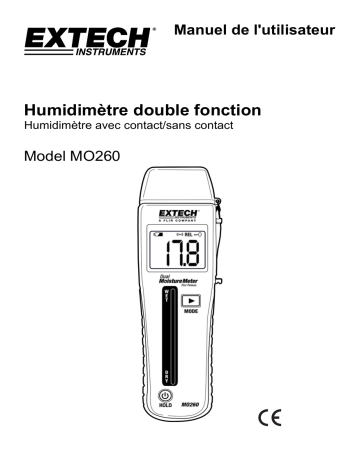 Extech Instruments MO260 Combination Pin/Pinless Moisture Meter Manuel utilisateur | Fixfr