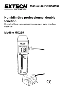 Extech Instruments MO265 Combination Pin/Pinless Moisture Meter Manuel utilisateur