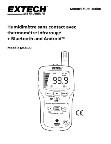 Extech Instruments MO300 Pinless Moisture Meter Manuel utilisateur | Fixfr