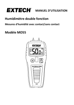 Extech Instruments MO55 Combination Pin/Pinless Moisture Meter Manuel utilisateur