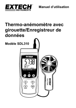 Extech Instruments SDL310 Thermo-Anemometer/Datalogger Manuel utilisateur