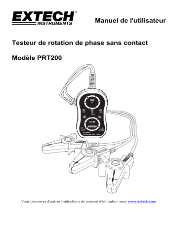 Extech Instruments PRT200 Non-Contact Phase Sequence Tester Manuel utilisateur | Fixfr