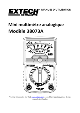 Extech Instruments 38073A Mini Analog MultiMeter Manuel utilisateur