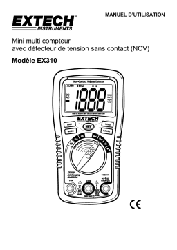 Extech Instruments EX310 9 Function Mini MultiMeter   Non-Contact Voltage Detector Manuel utilisateur