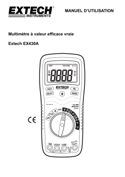 Extech Instruments EX430A 11 Function True RMS Professional MultiMeter Manuel utilisateur