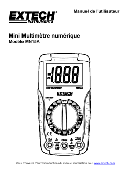 Extech Instruments MN15A Digital Mini MultiMeter Manuel utilisateur