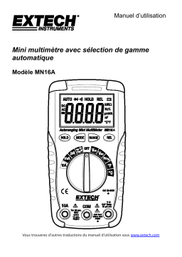 Extech Instruments MN16A Digital Mini MultiMeter Manuel utilisateur