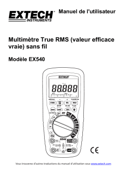 Extech Instruments EX540 12 Function Wireless True RMS Industrial MultiMeter/Datalogger Manuel utilisateur