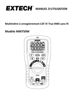 Extech Instruments MM750W Wireless Datalogging CAT IV True RMS Multimeter Manuel utilisateur
