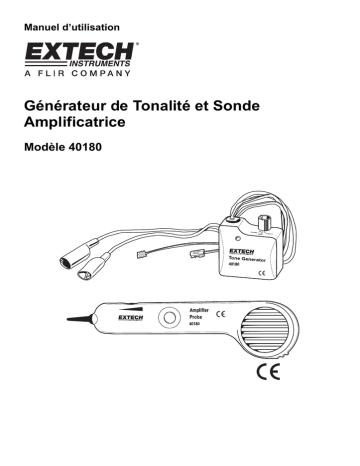 Extech Instruments 40180 Tone Generator and Amplifier Probe Circuit Finder Kit Manuel utilisateur | Fixfr