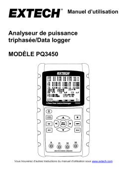 Extech Instruments PQ3450 3-Phase Power Analyzer/Datalogger Manuel utilisateur