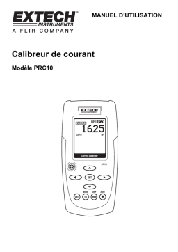 Extech Instruments PRC10 Current Calibrator/Meter Manuel utilisateur