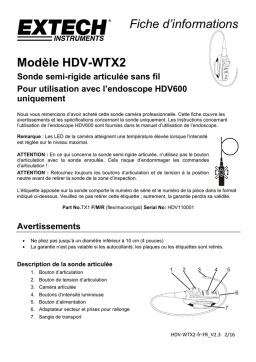 Extech Instruments HDV-WTX2 Wireless Handset Manuel utilisateur
