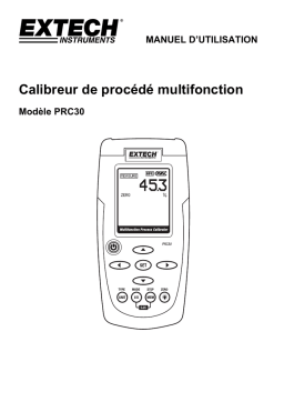 Extech Instruments PRC30 Multifunction Process Calibrator Manuel utilisateur
