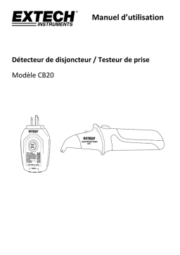 Extech Instruments CB20 Circuit Breaker Finder/Receptacle Tester Manuel utilisateur