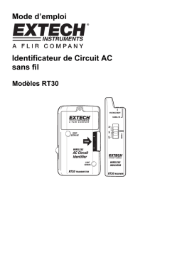 Extech Instruments RT30 Wireless AC Circuit Identifier (914MHz) Manuel utilisateur