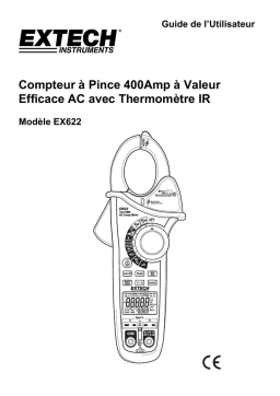 Extech Instruments EX622 400A Dual Input AC Clamp Meter   NCV   IR Thermometer Manuel utilisateur