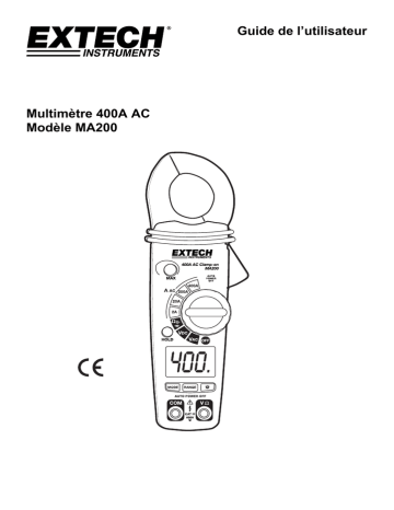 Extech Instruments MA200 400A AC Clamp Meter Manuel utilisateur | Fixfr