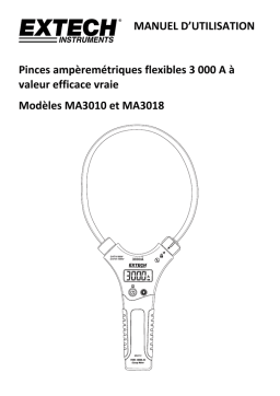 Extech Instruments MA3010 3000A True RMS AC Flex Clamp Meter Manuel utilisateur
