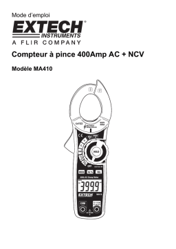 Extech Instruments MA410 400A AC Clamp Meter   NCV Manuel utilisateur
