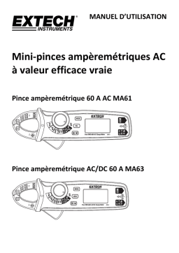 Extech Instruments MA61 60A True RMS AC Clamp Meter   NCV Manuel utilisateur