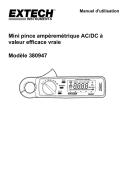 Extech Instruments 380947 400A True RMS AC/DC Mini Clamp Meter Manuel utilisateur