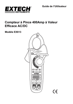 Extech Instruments EX613 400A Dual Input AC/DC Clamp Meter   NCV Manuel utilisateur