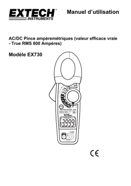 Extech Instruments EX730 800A AC/DC Clamp Meter Manuel utilisateur