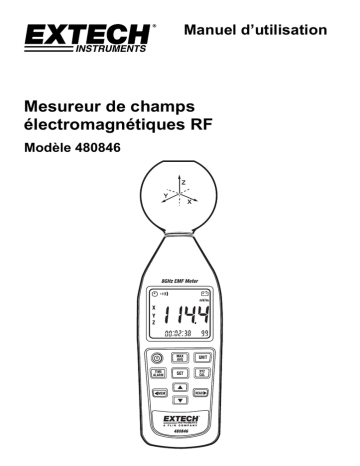 Extech Instruments 480846 8GHz RF Electromagnetic Field Strength Meter Manuel utilisateur | Fixfr