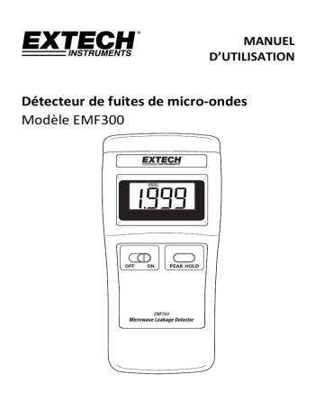 Extech Instruments EMF300 Microwave Leakage Detector Manuel utilisateur | Fixfr